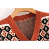 Maglione lavorato a maglia scozzese geometrico stile preppy Gilet da donna anni '90 Abbigliamento coreano vintage con scollo a V Canotta Y2K Maglieria senza maniche 210429