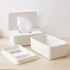 Boîtes à mouchoirs, tiroir à serviettes en papier humide avec couvercle, distributeur en plastique, boîte de rangement anti-poussière amovible