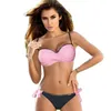 2 Pieces Set Push-up Swimsuit Bikini Thong Sexy Women Beach Swimwear Beachwear Girl Summer 210702