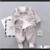 Sets Clothing Baby Maternity Drop Delivery 2021 Toddler Kids Baby Boys Girls Jacket Coat Shirt Pants 3Pcs Outfit Clothes Set Vqkla