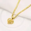 Ciondolo a cuore di fiore Collana a catena a maglia Figaro italiana in oro giallo massiccio 18 carati GF 24 "3 mm da donna