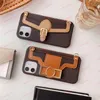 Célèbre Lettre Fleur Fente Pour Carte Téléphone Cas pour iPhone 12 Mini 12pro 11 Pro X Xs Max Xr 8 7 Plus PU Cuir Peau Cas Bandoulière Cross Body Cover