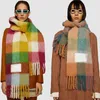 scarfs designer Men and women general style cashmere scarf blanket women's colorful plaid Tzitzit imitation 220107 T5NH