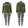 Plus Size 2 Piece Set Women Camouflage Print Outfits Fall 2021 Sweat Suits Matching Sets Yellow Red Blue Tracksuit Women's Tracksuits