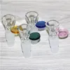 Partihandel Rökning Dry Herb Slide Glass Skålar 14mm 18mm med blomma Snowflake Filter Bowl för Bongs och Reclaim Ash Catcher