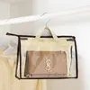 Storage Bags Dustproof Hanging Bag Transparent Case Wardrobe Closet Finishing Protective Cover PVC Waterproof Purse Handbag Organizer