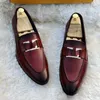 Mannen PU Lederen Schoenen Mode Loafers Lage Hak Fringe Jurk Brogue Lente Enkellaarsjes Vintage Klassieke Mannelijke Casual DH0001