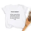 Ryska Alfabetet Skriv ut T-shirt Kvinnlig T-shirt Inskriptioner Ryssland harajuku Estetiska 90-talet Kvinnor Sommar Streetwear Toppar Tees