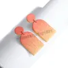 Mode polymère argile à la main lever du soleil couleur Orange grand pendentif bijoux pour femmes boucles d'oreilles géométriques bijoux féminins