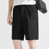 夏の男性ショーツスーツのズボンソリッドカラーカジュアルビジネスドレスパンツ高品質オフィスの社会的ズボンPantalon Homme 210527