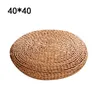 Cushion/Decorative Pillow 1pc Round Natural Straw Weave Zafu Meditation Yoga Mat Chair Cushion Seat Japanese-style Tatami