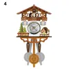 Coucou en bois horloge murale oiseau temps swing alarm swing watch home art décor nordic rétro salon 2201254906535