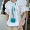 Chic Folds Puff Sleeve Kvinnor Blus Topst Causal O-Neck Koreansk Söt Doll Skjorta Sommar Pullover Blusas 6J043 210603