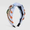 Baroque Chinestone Beas Flower Handmade Knot Hairband Headband для волос для волос для волос