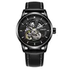 Brand Business Men Watches Mechanical Watches oryginalne skórzane opaski Casual Men's Automatyczne męskie zegar Mężczyzna Relogio Masculino zegarki