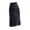 Realeft Hoge Taille Sequin Potlood Wrap Rok Vrouwelijke Aankomst Herfst Winter Dames Dames Slanke Midi Rok Mujer Faldas 211120