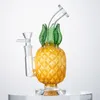 Heady Glass Pineapple Yellow Bongs Hookahs Showerhead Perc Unique Bong Hookah Recycler Water Pipes Bubbler Smoking Pipe Dab Oil Rigs 5mm Thick Wax Rig