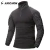 S.ARCHON Military Tactical Long Sleeve T Shirt Men Navy Blue Solid Camouflage Army Combat Shirt Airsoft Paintball Clothes Shirt 210623