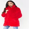 Frauen Pelz Faux Lychee Mädchen Mode Umlegekragen Dame Faux-pelz Jacke Langarm Frauen Outwear Mantel