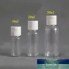 5pcs 5ml 10ml 20ml 30ml Plastic PET Clear Flip Lid Lotion Bottles Cosmetic Sample Container Travel Liquid Screw cap Fill Vials