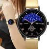 Armbandsur Modeable Classical Couple Watch Enkel Quartz Business Style Unisex Armbandsur för födelsedagspresent