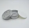 60ml moda creme jarro potenciômetro oco alumínio de alumínio lata de lata caixa fragrância purificador de ar aromaterapia medalhões SN3900