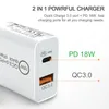 18W Fast USB Charger PD Snabbladdning Adapter Typ C Plug -laddning för iPhone 12 Mini 11 Pro Max Samsung S21 Ultra Huawei Xiaomi LG7926834