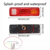 Una coppia (2pcs) 12 V 19 LED auto rimorchio camion Posteriore Light Lights Stop Brake Turn Arrow Segnale luce Lampada Lampada Taillight Tail Van Bus RV Camper Amber Rosso