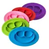 Bébé Silicone Bols Plats Assiettes Enfants Silicone De Qualité Alimentaire Antidérapant Mignon Bol Enfant Bébé Une Pièce Plat À Manger Tapis 7 Couleurs DAJ345