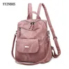 Leather Backpack Women Shoulder Bag Vintage Bagpack Travel Backpacks For School Teenagers Girls Back Pack Women Mochila Feminina 210922