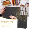 25 pcs Gift Bag Ramadan Kraft Paper Bag with handles Wedding Christmas Festival gift bags Commemorative Packaging Favor Bag 211014