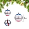 Ensemble de boules de décoration pour arbre de noël, 12 pièces, 6cm, pour fête de l'indépendance américaine