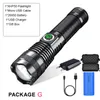 Flashlights Torches 800000LM Super Powerful XHP50 LED USB Rechargeable Torch Waterproof Hand Light Long Range Work Zoom