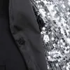 Ocstrade Robe moulante noire à une épaule et à manches longues avec mini ceinture et paillettes FSY19185-Noir 210527