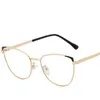 Miopia azul luz bloqueando mulheres transparentes 2021 Marca de luxo Óptica óculos quadros moda gato olho óculos okulary