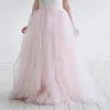 long blush tulle skirt