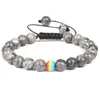 Naturel Labradorite Opale Perles Bracelets Lisse Cat Eye Quartz Chakra Perles Bracelet Bracelet pour Femmes Hommes Réglable Bijoux