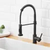 brass kitchen faucet pull down