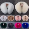 Winter Faux Fur Scarf Fox Fur Collar Jacket Coat Hat Decor Shawl Multicolor Strip Soft Hood Fur Collars Lady's Bib Scarives H0923