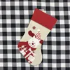 Noel Stocking Dokunmamış Kumaş Yaşlı Adam Kardan Adam Elk Penguen Yaratıcı Santa Hediye Çantası Şeker Dcoration Penda MMA200