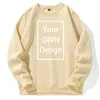 Men's Hoodies New Casual Womens Mens Sweatshirts Make Your OWN Design Free Brand DIY Printing Custom Clothing Fashion Loose 15 Color Tops