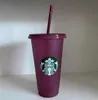 Starbucks Zeemeermin Goddess 24oz / 710 ml Tumblers koude verandering stro droom draagbare herbruikbare milieu plastic glitter kleur veranderende flash cup gratis DHL