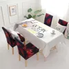 Tabla Home Rectangle Rectangle Imploude Waterproof Antiscald Silla Cover for El Dining Set7649747