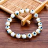 1pc Fashion Turkish Evil Blue Eye Charm Bracelets Glass Crystal Beads Bracelet For Women Girls Elastic Handmade Jewelry