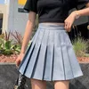 Pileli Saten Etek Yaz Yüksek Bel Mini Kadın Moda Ince Rahat Tenis Etekler Okul Tatil NBH117