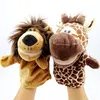 Newest Arrival Plush Animal Hand Puppets Cute Tiger Cow Sheep Lion Rabbit Monkey Toy Kid Children Gift 1007 X2