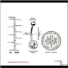 기타 보석 드롭 배달 2021 15pcs 키트 배꼽 바구리 코 귀 문안 제조업체 장갑 세트 14g 바늘 도구 바디 피어싱 rkhbn