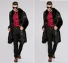 Manteau d'hiver en fausse fourrure pour hommes, manteau latéral, Parka Punk, manteaux longs en cuir, vêtements