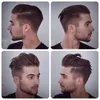 Perruques synthétiques hommes cheveux naturels toupet perruque courte Quiff Style Topper pour jeune calvitie perte de cheveux haute ligne Clip-On