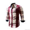빨간색과 파란색 격자 무늬 셔츠 남성 셔츠 새 여름 패션 chemise 옴 메 망 체크 무늬 셔츠 짧은 소매 블라우스